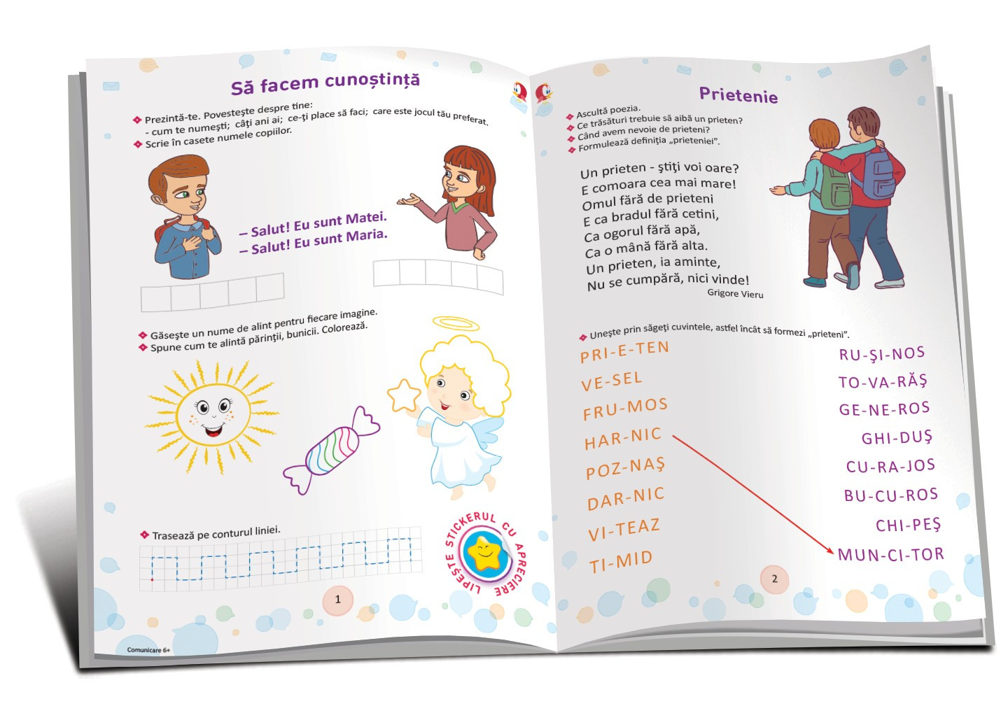 Comunicare 6+ cu stikere